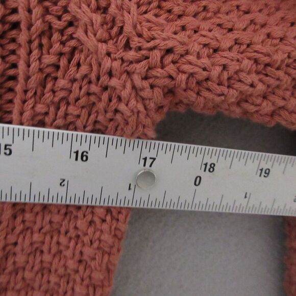 LL Bean‎ Signature Sweater Small Fisherman Cable Knit Zipper Tunic Colorblock - Picture 8 of 11
